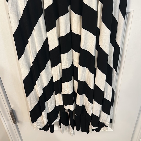 ELAN Striped Convertible Strapless Maxi Dress Black White Size Small - Picture 8 of 10